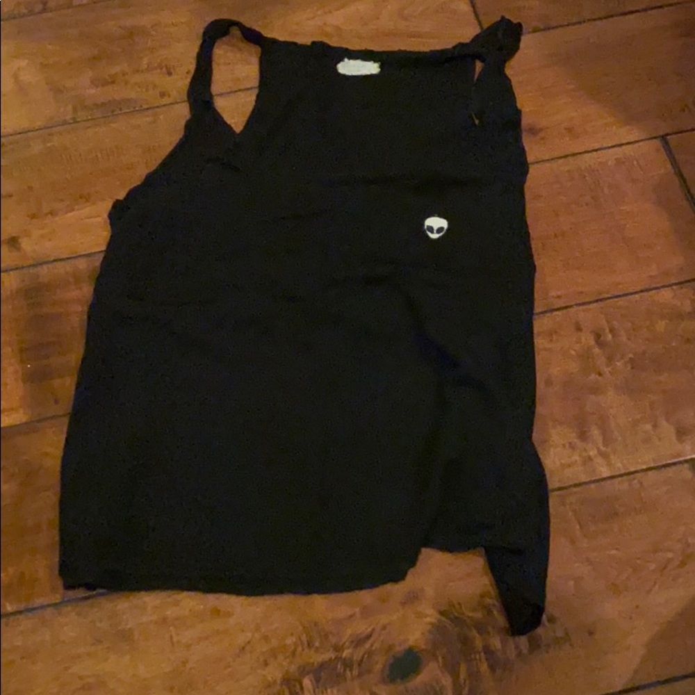Brandy Melville black alien muscle tank top